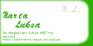 marta luksa business card